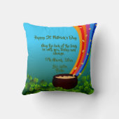 Kinder mit grünen St Patrick's Day Outfits Kissen (Rückseite)