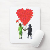 Kinder mit Händen und herzförmigen Ballons Mousepad (Mit Mouse)