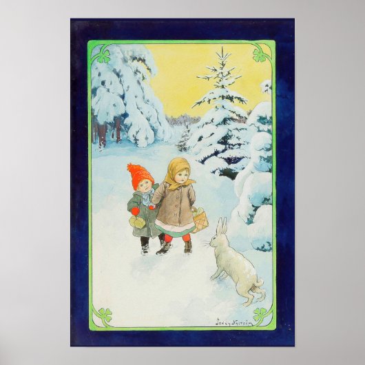 Kinder mit Hass im Winter - Weihnachten Poster (Vorne)