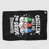 Kinder mit meinem Schneemann Shirt 2. Klasse Lehre Golfhandtuch (Horizontal)
