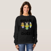Kinder mit meinen Chicks Ostertag Sweatshirt (Vorne ganz)