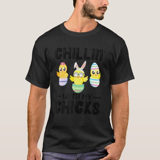 Kinder mit meinen Chicks Ostertag T-Shirt (Vorderseite)