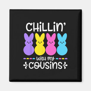 Kinder mit meinen Cousins farbenfrohe Bunnies Oste Magnet