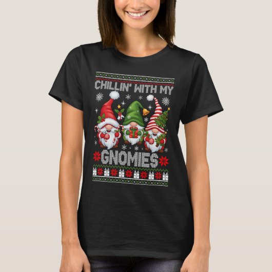Kinder mit meinen Gnomen und ihrem Ugly Sweater T-Shirt (Vorderseite)