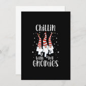 Kinder mit meinen Gnomen Weihnachtsgarten Gnome Einladung (Vorne/Hinten)