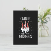 Kinder mit meinen Gnomen Weihnachtsgarten Gnome Einladung (Stehend Vorderseite)