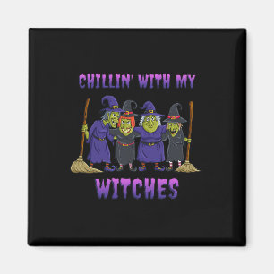 Kinder mit meinen Hexen Halloween Spaß Magnet