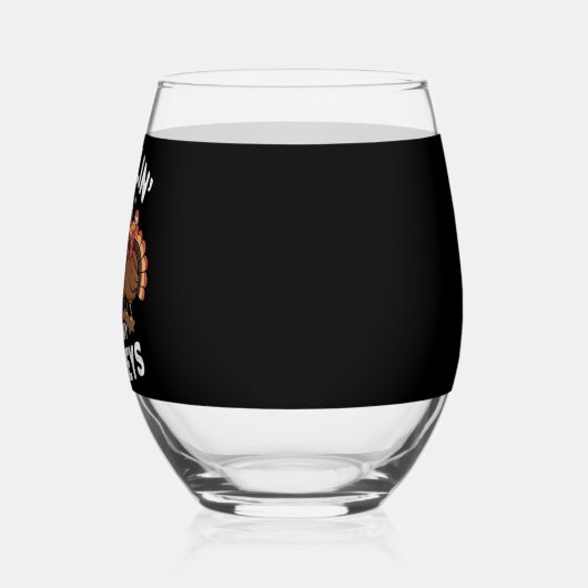 Kinder mit meinen Truthühner-Erntedank-Familienspe Weinglas Ohne Stiel (Links)