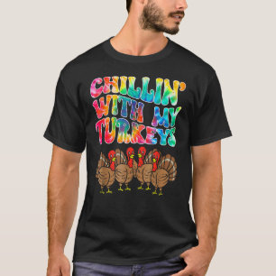 Kinder mit meinen Truthühnern Erntedank Familienju T-Shirt
