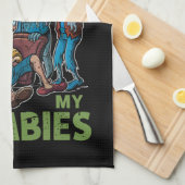 Kinder mit meinen Zombien Halloween Jungen Kinder  Geschirrtuch (Viertel Falte)