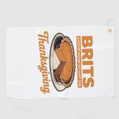 Kinder mit meiner Truthühnerfamilie Essent Golfhandtuch (Horizontal)