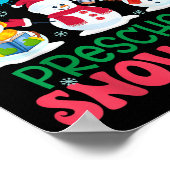 Kinder mit meiner Vorschulschneemännchen Weihnacht Poster (Ecke)