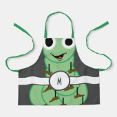 Kinder Mit Monogramm Raupe Schürze (Vorderseite)