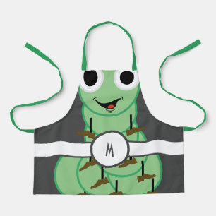 Kinder Mit Monogramm Raupe Schürze