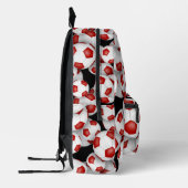 Kinder mit Monogramm weiße Fußballbälle Bedruckter Rucksack (Links)