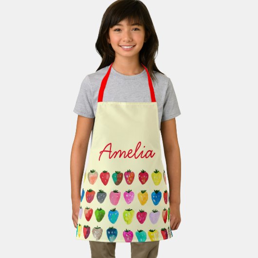 Kinder mit niedlichen Erdbeeren Schürze (Insitu)