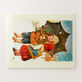 Kinder mit Schirm Puzzle (Horizontal)