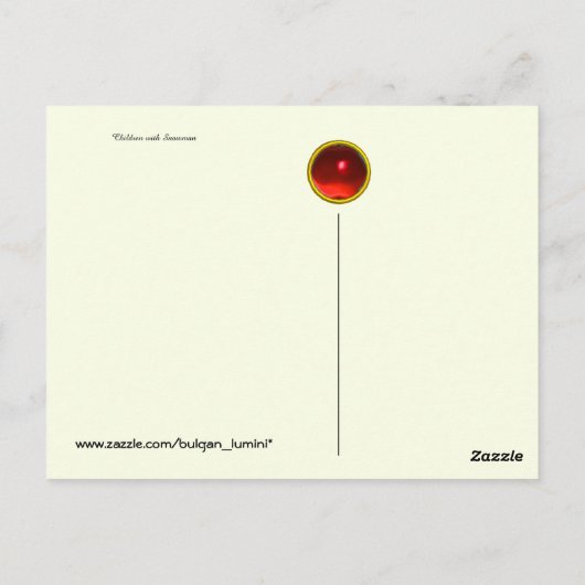 KINDER MIT SCHNEE POSTKARTE (Rückseite)