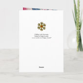 Kinder mit Schneemann Feiertagskarte (Rückseite)