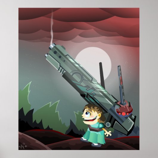 Kinder mit Schusswaffen Poster (Vorne)