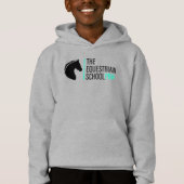 Kinder mit schwarzer Logo Hoodie (Vorderseite)