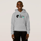 Kinder mit schwarzer Logo Hoodie (Vorne ganz)