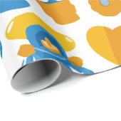 Kinder mit Spielzeug Geschenkpapier (Rolleneckpunkt)