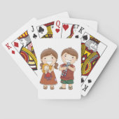 Kinder mit Spielzeug Spielkarten (Rückseite)