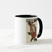 Kinder mit Stechpalmen-werfenden Schneebällen Tasse (VorderseiteRechts)