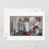 Kinder mit Trost und Trompete Postkarte (Vorne/Hinten)