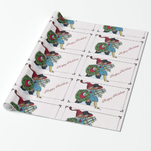 KINDER MIT WEIHNACHTSGESCHENKEN GESCHENKPAPIER