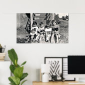 Kinder mit Welpen drucken Poster (Heimbüro)