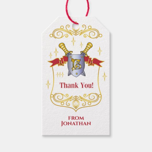 Kinder - mittelalterlicher Schild und Schlagwortma Geschenkanhänger (Vorderseite)