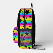 Kinder Moderne, hellrosa Regenbogenstars Bedruckter Rucksack (Rechts)