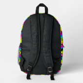 Kinder Moderne, hellrosa Regenbogenstars Bedruckter Rucksack (Rückseite)