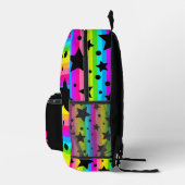 Kinder Moderne, hellrosa Regenbogenstars Bedruckter Rucksack (Rechts)