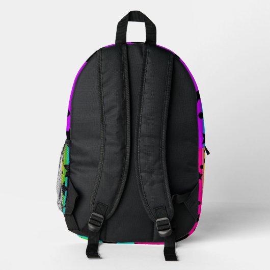 Kinder Moderne, hellrosa Regenbogenstars Bedruckter Rucksack (Rückseite)