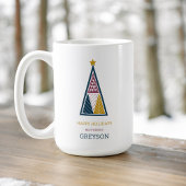 Kinder moderne minimalgeometrische Weihnachten Kaffeetasse