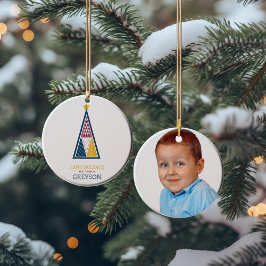 Kinder moderne minimalgeometrische Weihnachten Keramik Ornament