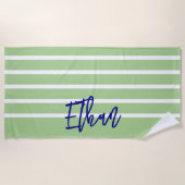 Kinder Moderne, Minimalistische, grüne und Marineb Strandtuch (Vorderseite)