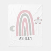 Kinder Moderner Regenbogen Personalisiert Fleecedecke (Vorderseite)