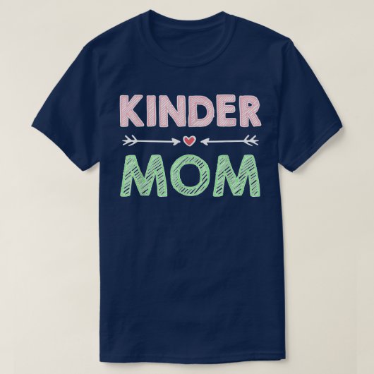 Kinder Mom (Kindergarten Mom) T-Shirt (Design vorne)