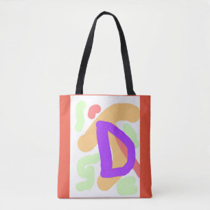KINDER MONOGRAM INITIAL D Orange Tasche