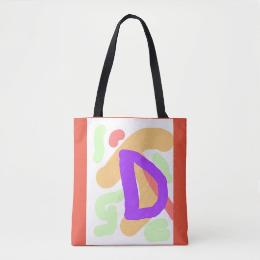 KINDER MONOGRAM INITIAL D Orange Tasche (Vorderseite)