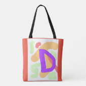 KINDER MONOGRAM INITIAL D Orange Tasche (Rückseite)