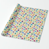 Kinder Monster ABC Albern Alphabet Monster Geschenkpapier (Ungerollt)