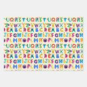 Kinder Monster ABC Albern Alphabet Monster Geschenkpapier Set (Vorderseite 2)