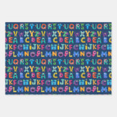 Kinder Monster ABC Albern Alphabet Monster Geschenkpapier Set (Vorderseite 2)