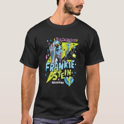 Kinder Monster HochFrankiestein schwungvoll T-Shirt (Vorderseite)