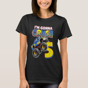 Kinder Monster Lkw 5. Geburtstag 5 Jahre alt Birth T-Shirt